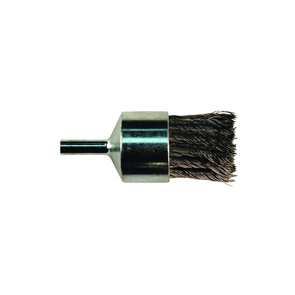 Straight Cup Knot End Brushes, Stainless Steel, 20,000 rpm, 3/4" x 0.01"