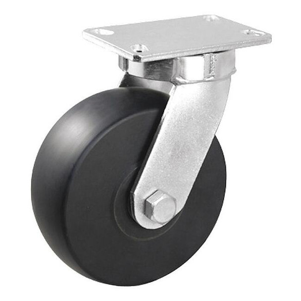 Manufacturer Varies Plate Caster,3000 lb. Ld Rating,Bk Wheel P27SX-NMB060K-16