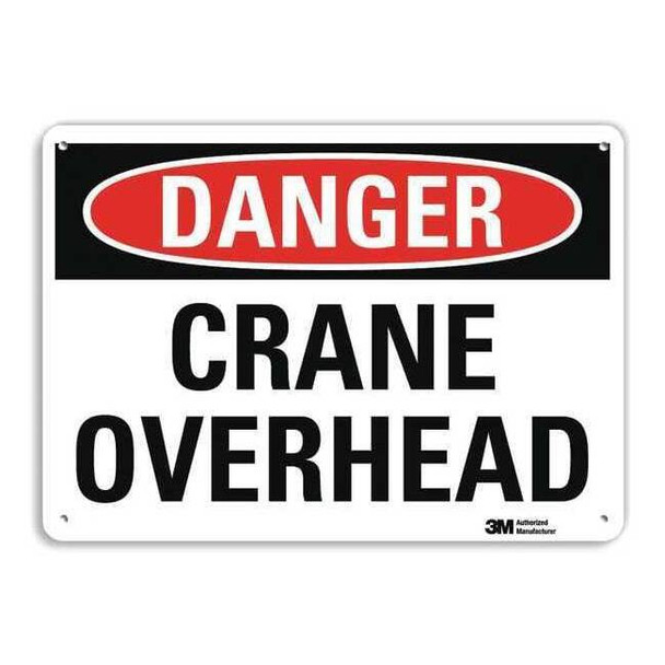 Danger Sign, 10 in Height, 14 in Width, Plastic, Horizontal Rectangle, English