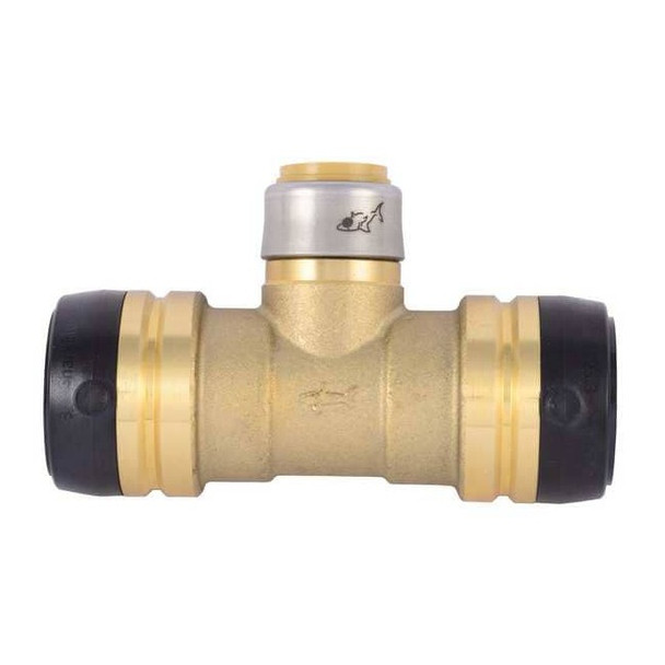 Sharkbite Tee, Brass, Push-Fit15/8", 3/4", 11/4" UXL08353522