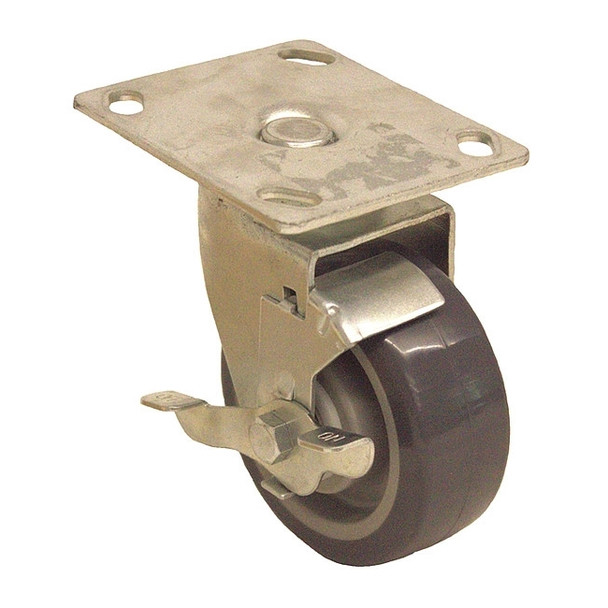 Manufacturer Varies PlateCaster,Swivel,Polyurethane,5 5/16"H P13S-UP040D-14-SB