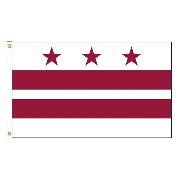 Annin Flagmakers District Of Columbia Flag,5x8 Ft,Nylon 146480