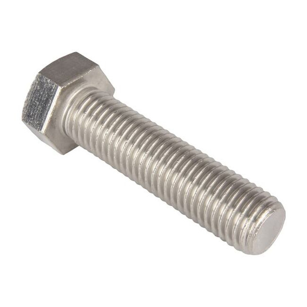 316, 3/4"-10 Hex Head Tap Bolt, Plain Stainless Steel, 3 in L, 5 PK