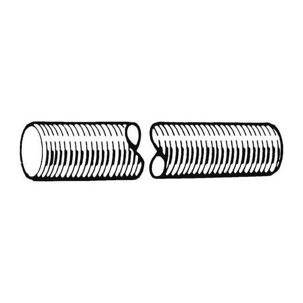Fully Threaded Rod, M20-2.5mm, 1 m, Steel, Grade B7, Black Oxide Finish