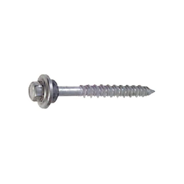 Screw Anchor, 1/4 in Dia., Hex, 1 3/4 in L, Steel Climaseal, 100 PK