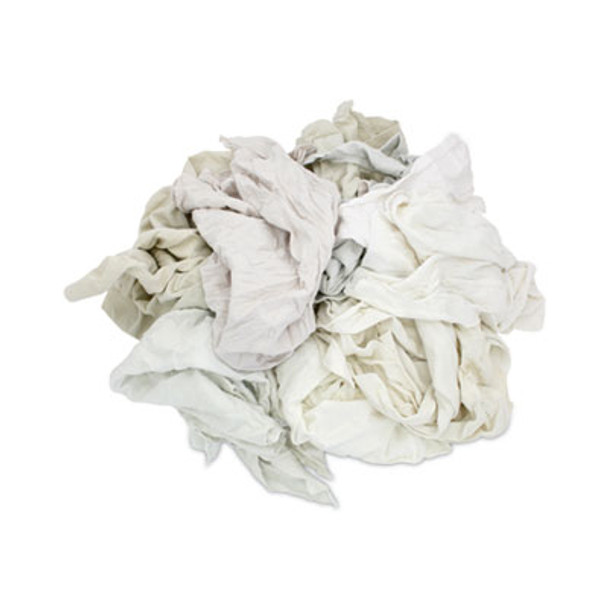 HOSPECO® Reclaimed White Knit Rags, 25 lb/Carton 340-25 HOSPECO® Reclaimed White Knit Rags, 25 lb/Carton 340-25