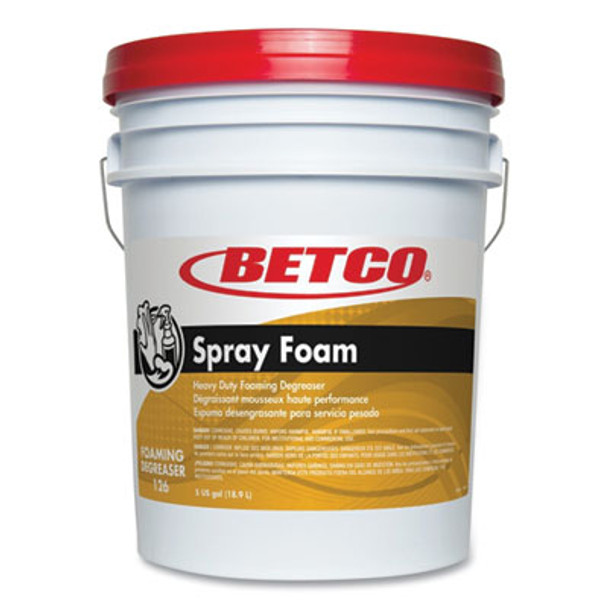 Betco® Spray Foam Degreaser, Unscented, 5 gal Pail 1260500 Betco® Spray Foam Degreaser, Unscented, 5 gal Pail 1260500