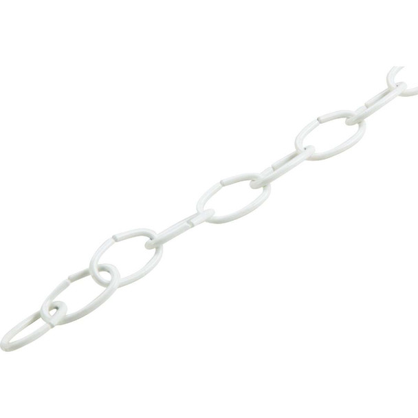 Campbell #10 40 Ft. White Poly-Coated Metal Craft Chain T0722004N