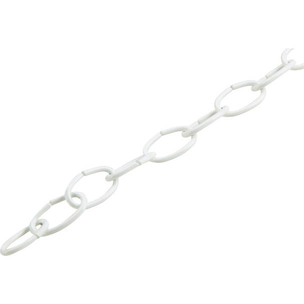 Campbell #10 40 Ft. White Poly-Coated Metal Craft Chain T0722004N