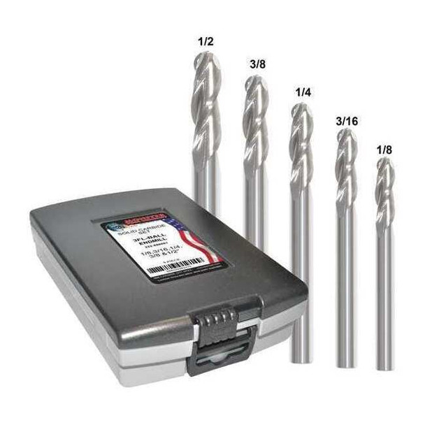 Manufacturer Varies End Mill,3 Flutes,Bright 222-888881