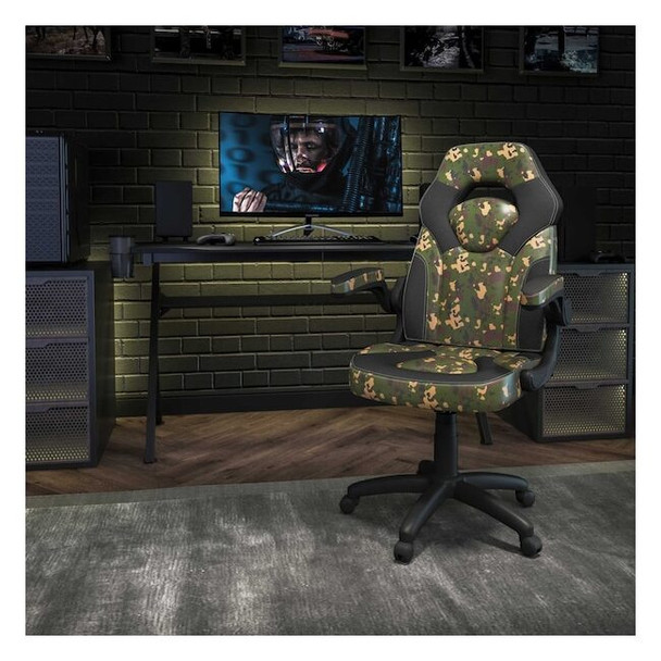 Flash Furniture Gaming Chair, Padded Flip-up, Camouflage CH-00095-CAM-GG