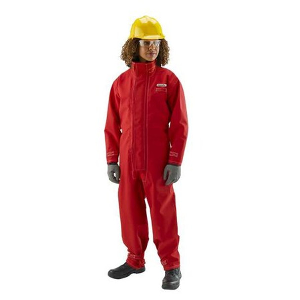 Ansell 6667x Coveralls, Polyester, 31 in Inseam, Red 66-667