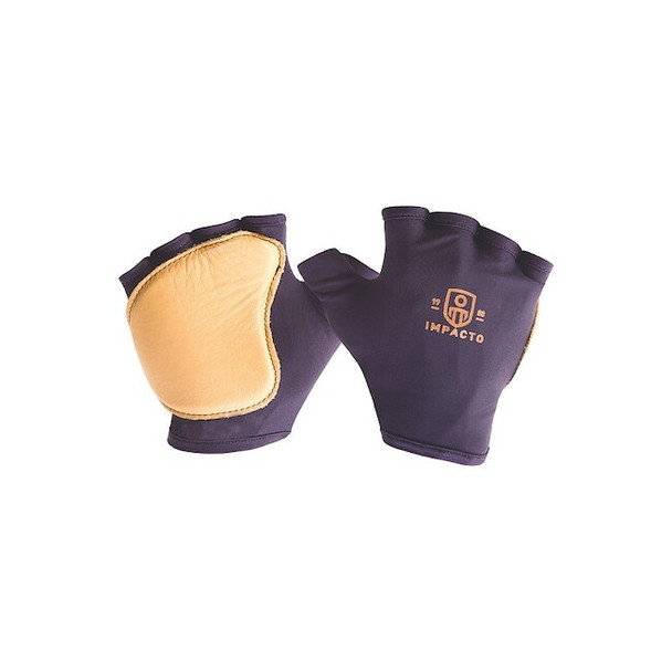 501-20 Anti-Impact Glove, Grain Leather Palm, Nylon Back, Blue