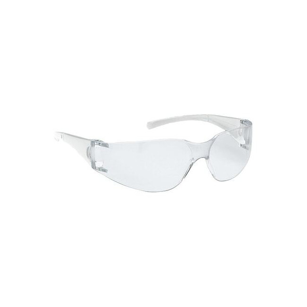 Safety Glasses, Clear Polycarbonate Lens, Scratch-Resistant, 12PK