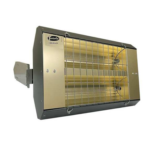 Infrared Quartz Electric Heater, 1 Phase, Galvanized Steel, 277V AC