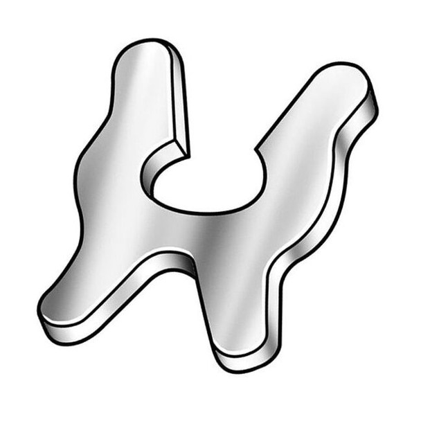 External Retaining Ring, Steel, Zinc Plated Finish, 100 PK