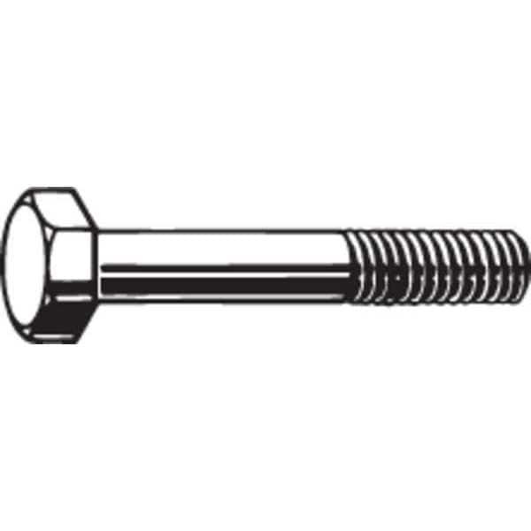 Grade A325, 1"-8 Structural Bolt, Plain Steel, 4 1/2 in L, 5 PK