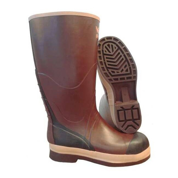 Viking Unisex Viking(R) Tall Rubber Boots, Steel Toe, 16" Height, Brown, 12 VW22