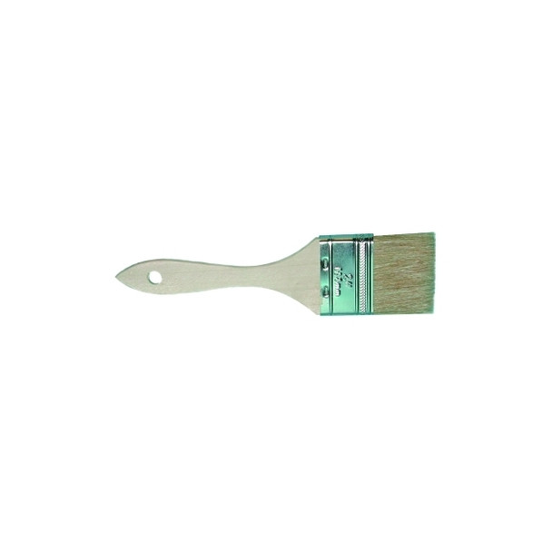 Low Cost Paint or Chip Brush, 2 in W, White Natural, Wood Handle Pack of 24