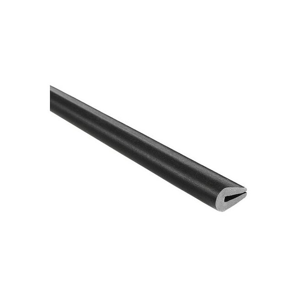 Trim-Lok Rubber Edge Trim,100ft L,Black,1/4in W X1011-100