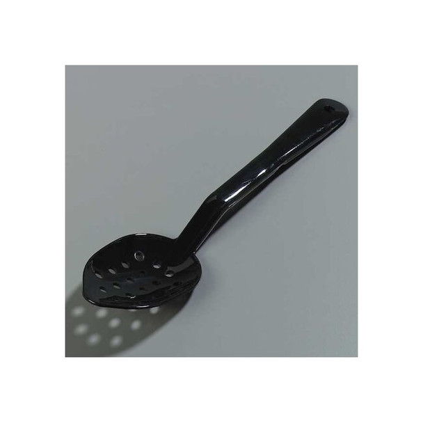 Carlisle Foodservice Perforated Serving Spoon,Blk,11 In,PK12 441103
