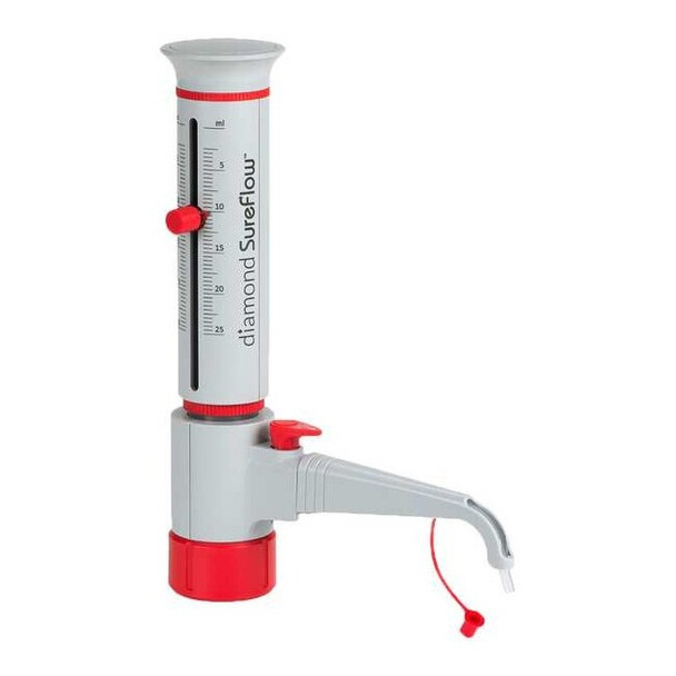 Globe Scientific Bottle Top Dispenser,25 mL,300 mm H GBTD-R-25
