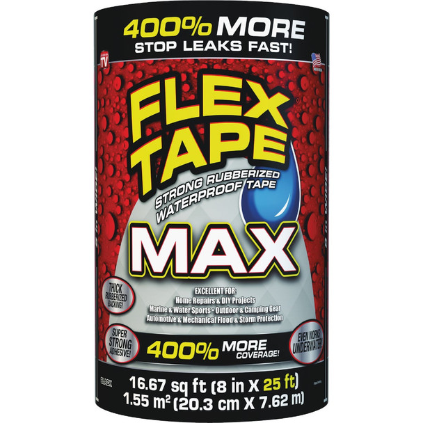 Flex Tape MAX 8 In. x 25 Ft. Duct Tape TFSMAXBLK08