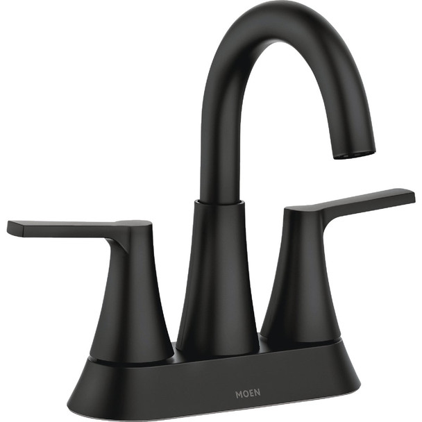 Moen Mikah 2-Handle High Arc Bathroom Faucet, Matte Black 84311BL