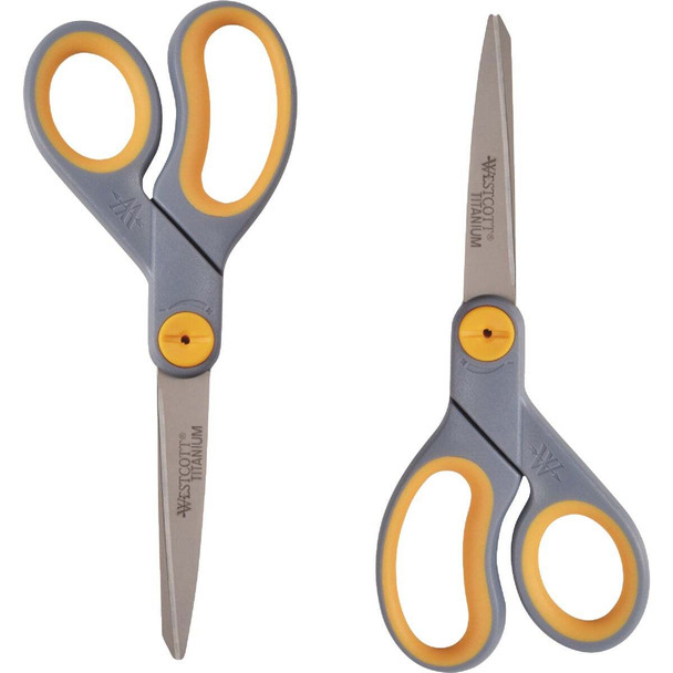 Westcott 8 In. Straight Titanium Bonded Scissors (2-Pack) 13901-035