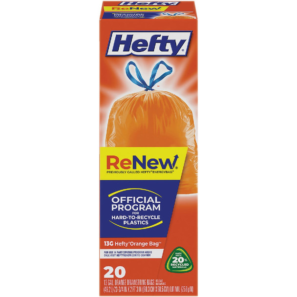 Hefty 13-Gallon Orange Recycling Bag (20-Count) E88602