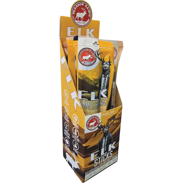Pearson Ranch Jerky 7 Oz. Elk Summer Sausage Display (4 Packs) Pack of 4