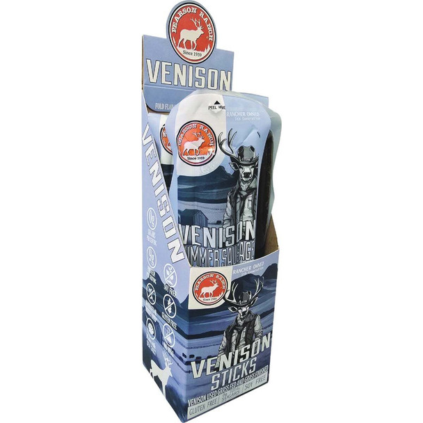 Pearson Ranch Jerky 7 Oz. Venison Summer Sausage Display (4 Packs) Pack of 4