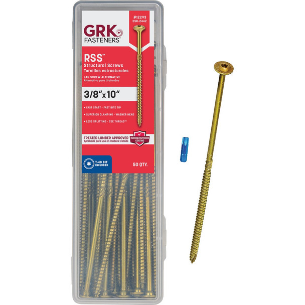 RSS 50ct 3/8x10 Strctr Screw 12293