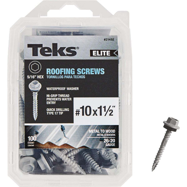 Teks 100ct 10x1-1/2 Elt Screw 21452