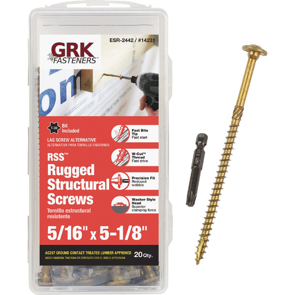 RSS 20ct 5/16x5-1/8 St Screw 14231