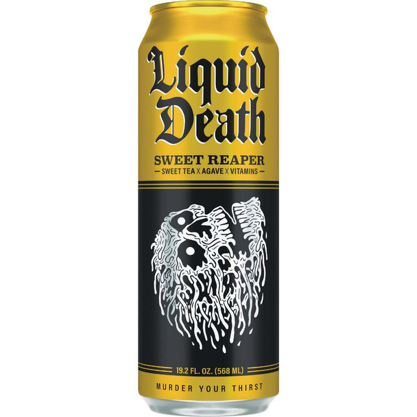 Liquid Death 19.2 Oz. Sweet Reaper Iced Tea 1700022 Pack of 12