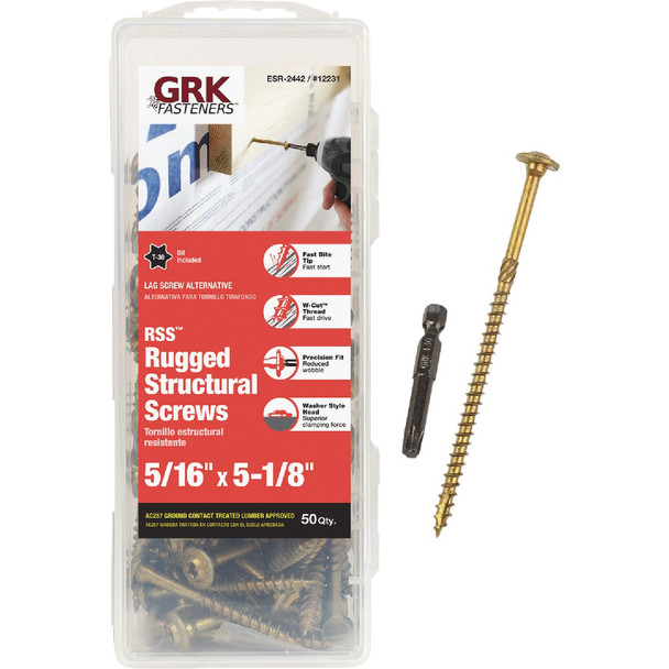 RSS 50ct 5/16x5-1/8 St Screw 12231