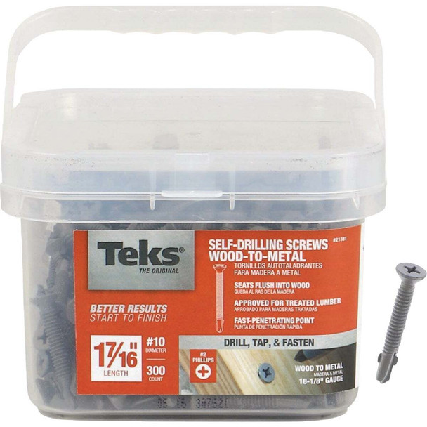 Teks 300ct 10x1-7/16 Mtl Scrw 21381