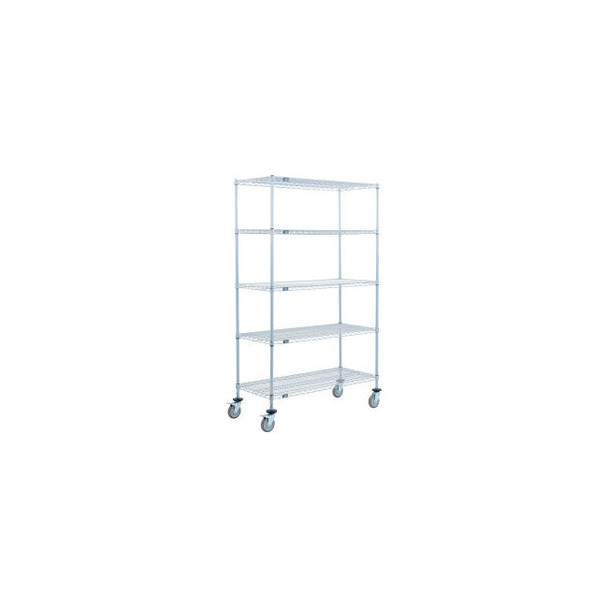 Nexel 5 Shelf Truck Nexelate 60""W x 18""D x 60""H Polyurethane Swivel Casters 2