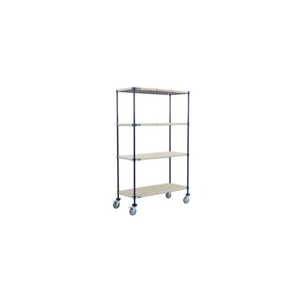 Nexel 4 Shelf Truck Nexelite 42""W x 24""D x 60""H Polyurethane Swivel Casters 2