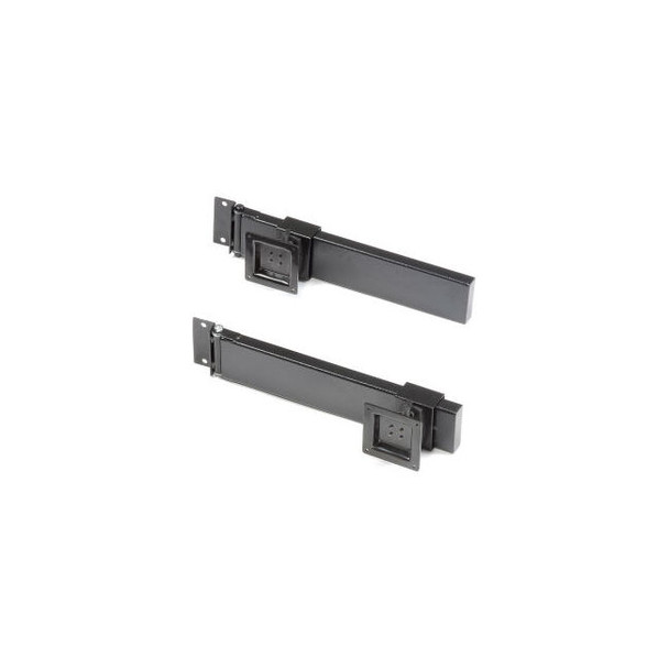 Global Industrial Double Arm Kit with 2 VESA Mounts For Orbit Workstation - Blac