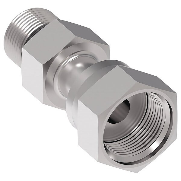 Eaton Aeroquip Hose Adapter,1/2",ORS,1/2",ORB FF2130T0808S