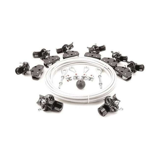 Dayton Festoon System Kit,1/4 In Rope,L 40 Ft 33N212
