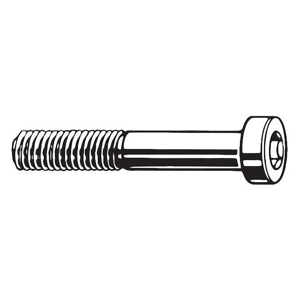 M6-1.00 Socket Head Cap Screw, Low Profile, Plain Steel, 40 mm Length, 100 PK