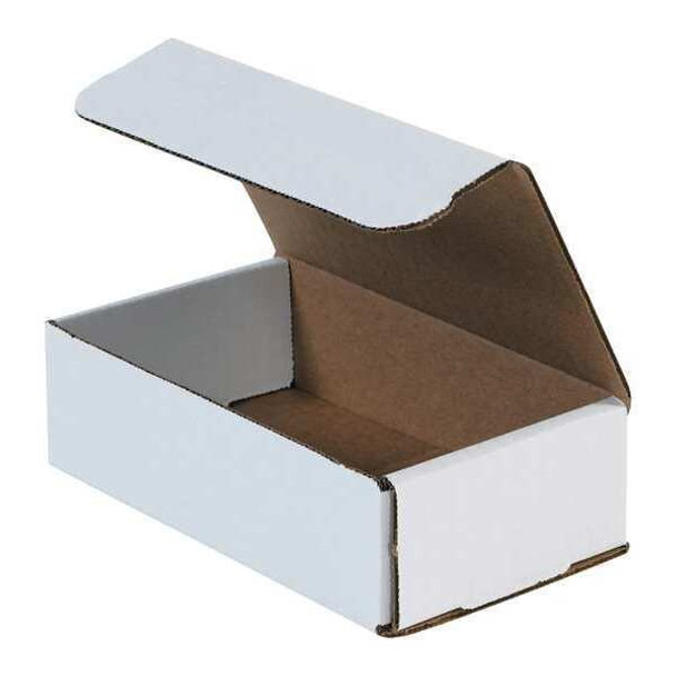 18 in x 12 in x 4 in Inside H, Literature Mailer, White, Corrugate, Single Wall