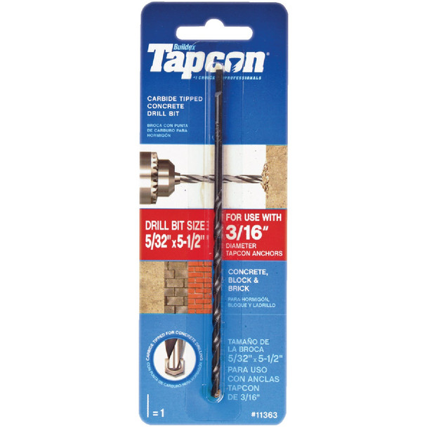 Tapcon 5/32 In. x 5-1/2 In. Masonry Drill Bit 11363