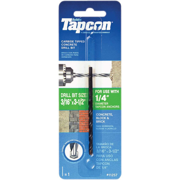 Tapcon 3/16 In. x 3-1/2 In. Masonry Drill Bit 11257