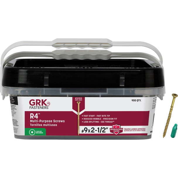 GRK R4 #9 x 2-1/2 In. Star Drive Multi-Purpose Wood Screw (900-Count) 121010