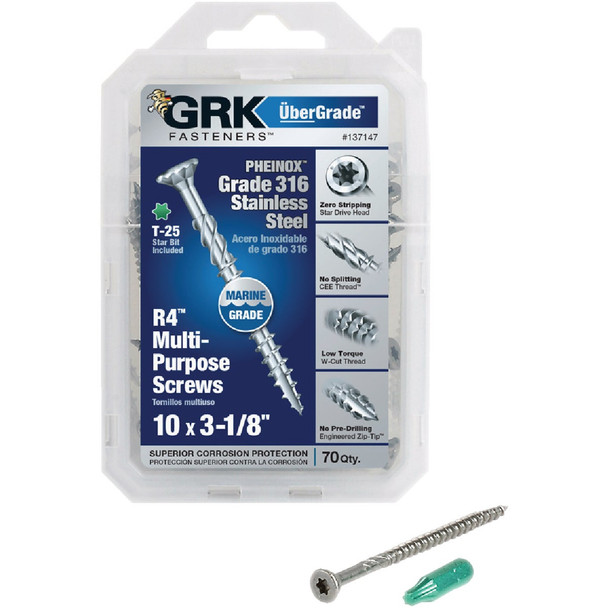 R4 70ct 10x3.125" Ss Wd Scr 137147