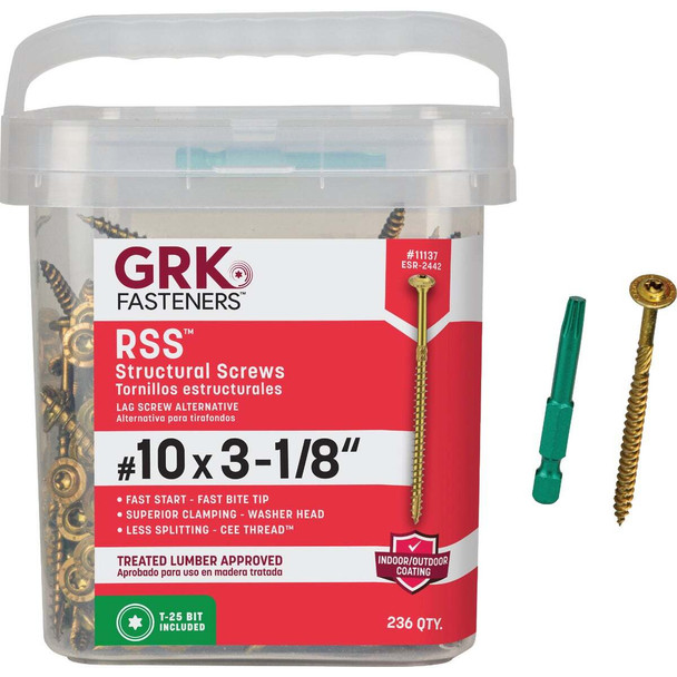 RSS 236ct 10x3-1/8" Str Scrw 11137